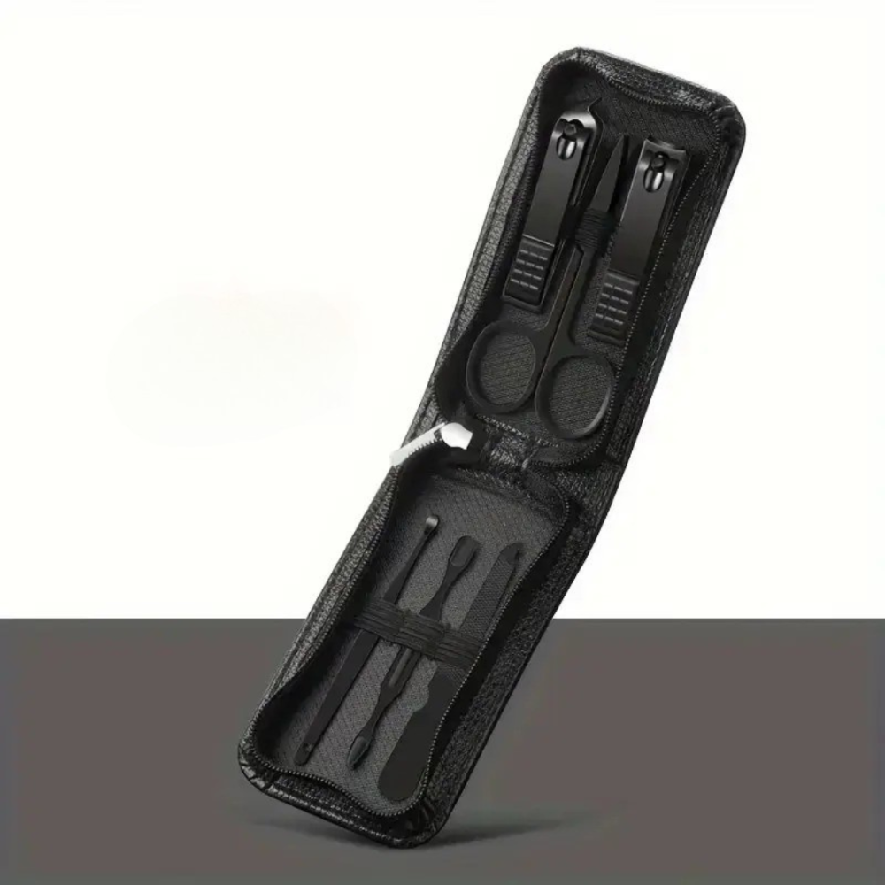 Набор инструментов для маникюра и педикюра дорожный набор ножницы,пинцет,пилочка 6 шт в кейсе цвет черный Каменец-Подольский - изображение 7