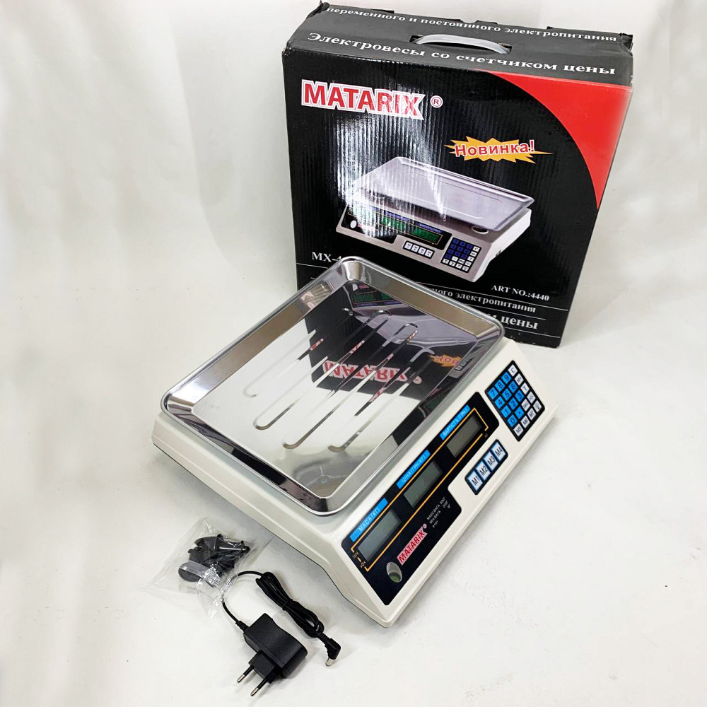 Ваги для бізнесу з автономною роботою MATARIX, Побутові електронні ваги для магазину OT-43 Львів - фото 2