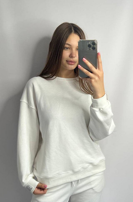 Світшот жіночий трикотажний Молочний M/L Харків - фото 2