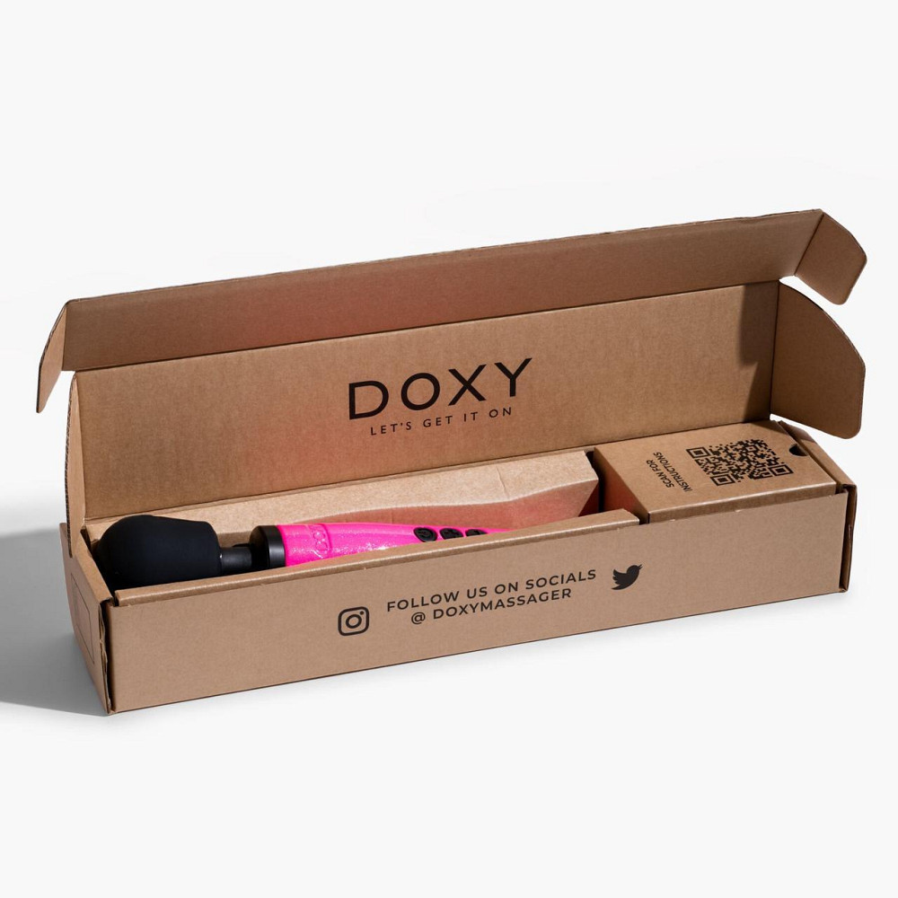 Вібромасажер DOXY Die Cast Massager Hot Pink, дуже потужний, живлення 220В, металевий корпус Sex Aura Київ - фото 8