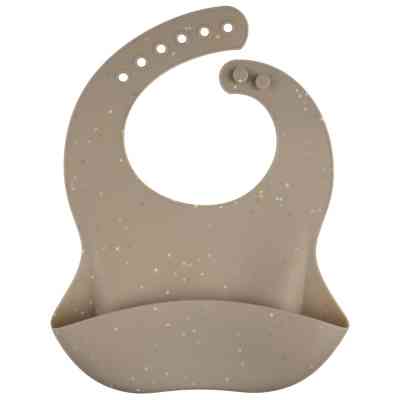 Нагрудничек Canpol babies DOTS силиконовый с карманом, бежевый (51/029_bei) Винница
