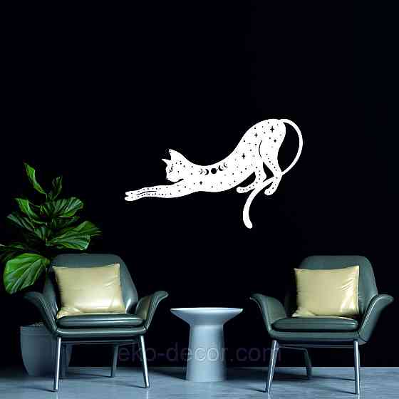 Декоративне настінне 3D Панно «Кіт» Декор на стіну з об'ємом Київ