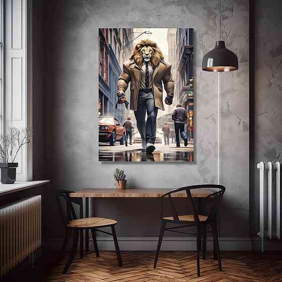Картина Холсті в спортзал  Лев  KLM_12 60х90 см Киев