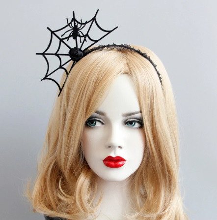 Обруч на Хэллоуина Паутина и паук one size черный Киев - изображение 3