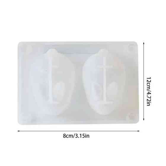 Молд силиконовый Кролики 12 на 8 см белый Киев