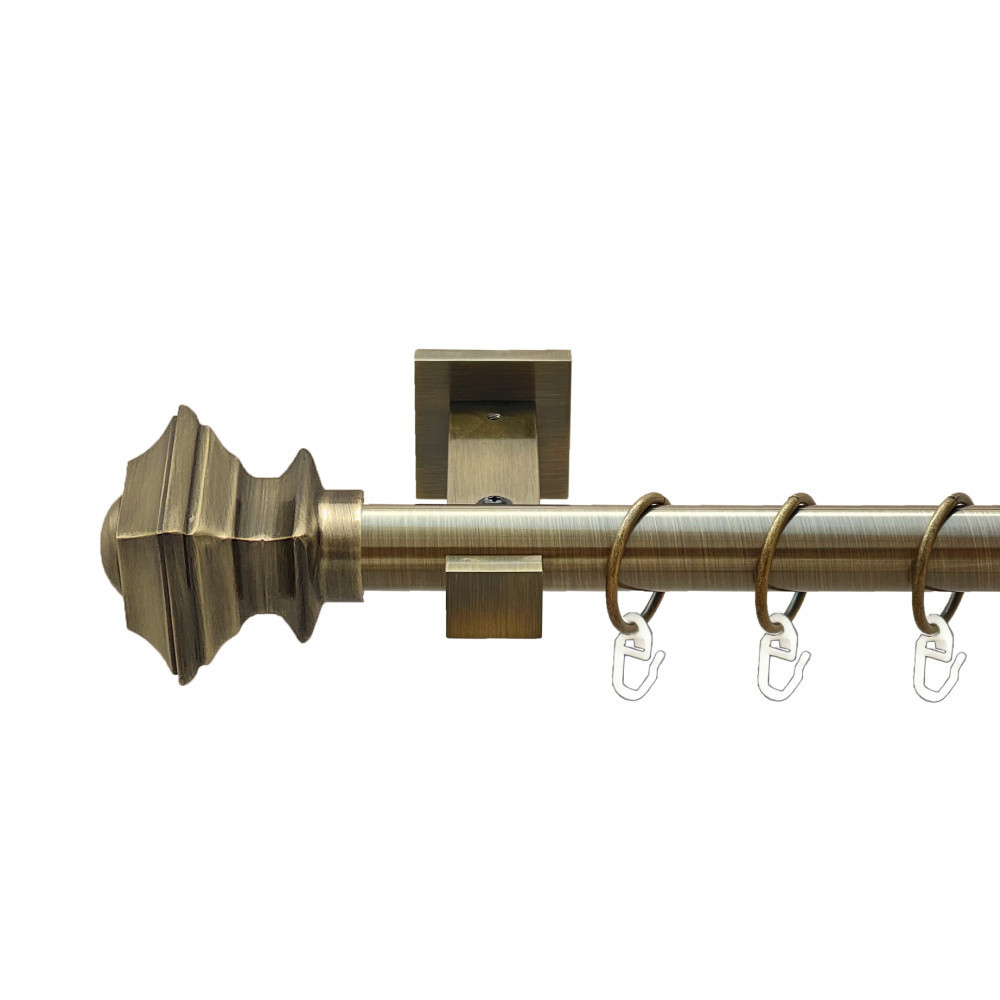 Карниз Orvit Борджеза металевий однорядний техно гладка труба кільце металеве Антик 25 мм 300 см (00-00025831) Львов - изображение 1