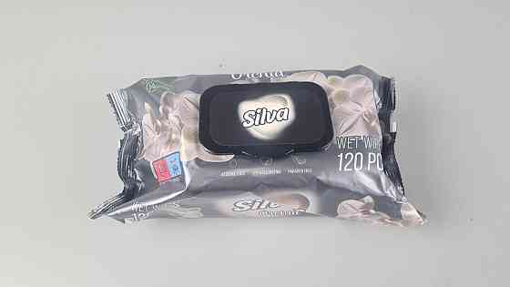 Влажная салфетка 120 шт с клапаном чёрная 