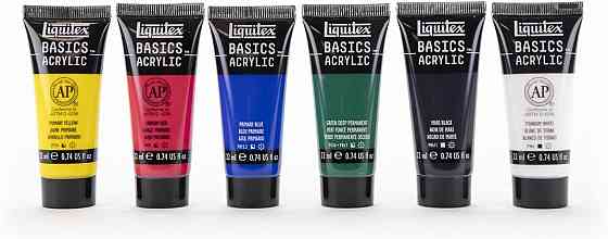 Набір акрилових фарб Liquitex Basics 6 x 22 мл універсальні стійкі сатинові Київ