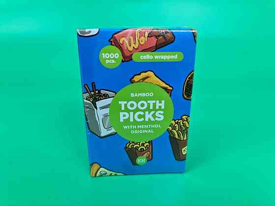 Зубочистка с запахом ментола  в индивидуальной целлофановой упаковке Новое(1000 шт) (1 пачка) Харьков