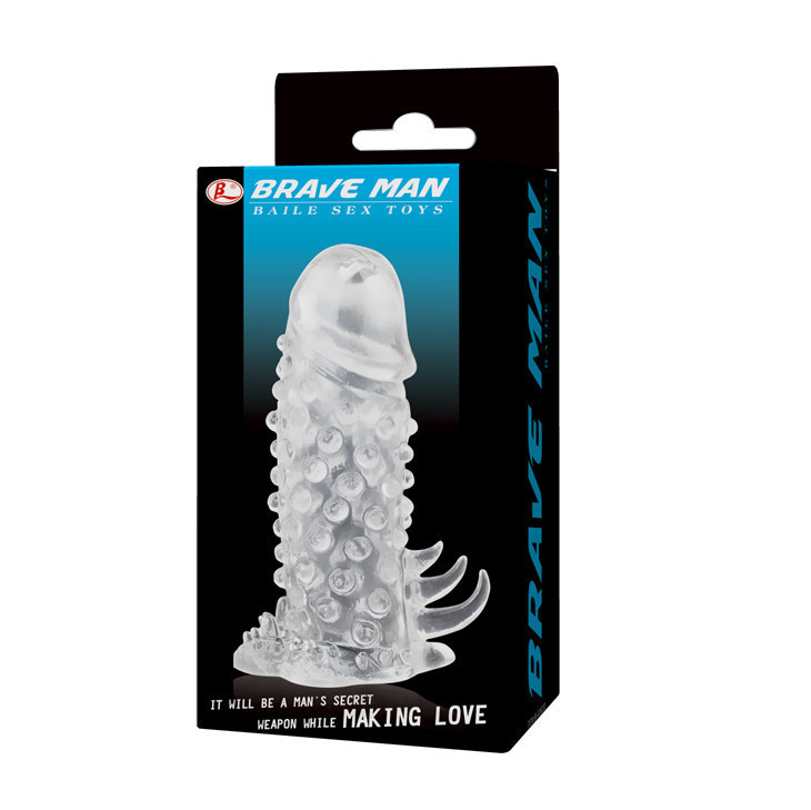 Насадка на член - Brave Man Penis Sleeve Clear Sex Aura Київ - фото 2