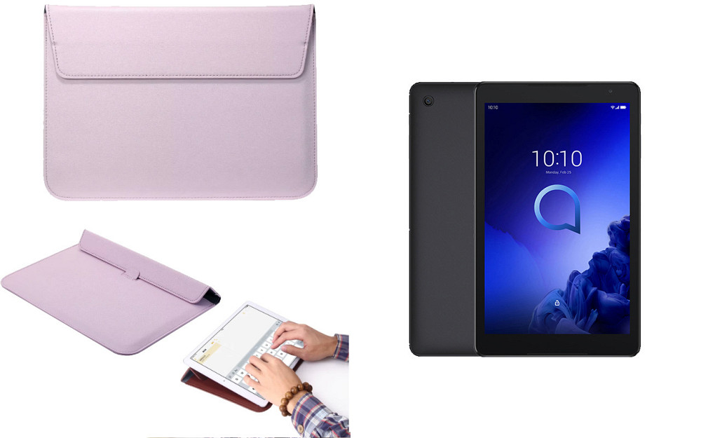 Чохол-конверт VitoCase для Alcatel 3T 10 (2020), з функцією підставки для планшета Фіолетовий Київ - фото 1