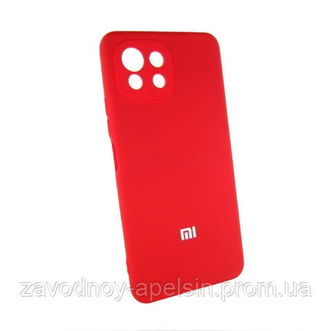 Xiaomi Mi 11 lite Чехол силикон Защита камеры (красный) Одесса - изображение 1