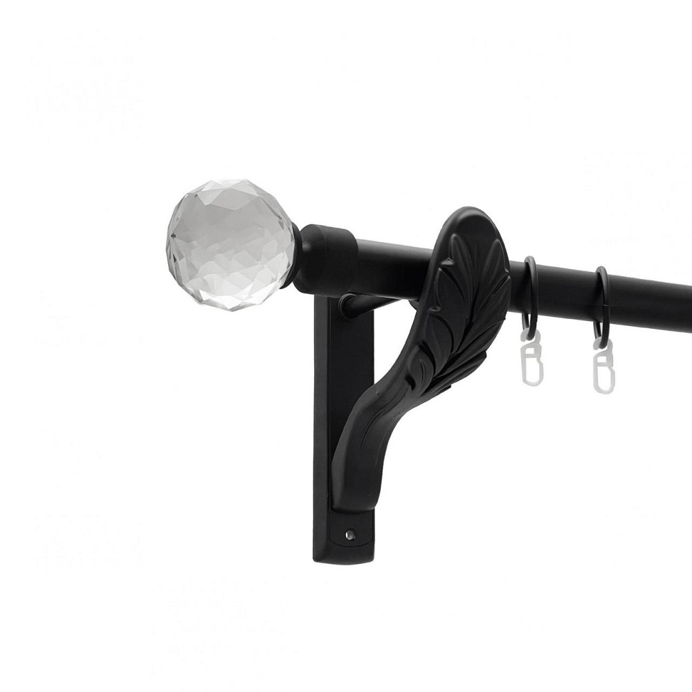 Карниз Orvit Люміера металевий однорядний ретро гладка труба кільце металеве Чорний Оксамит 25 мм 160 см Львов - изображение 1