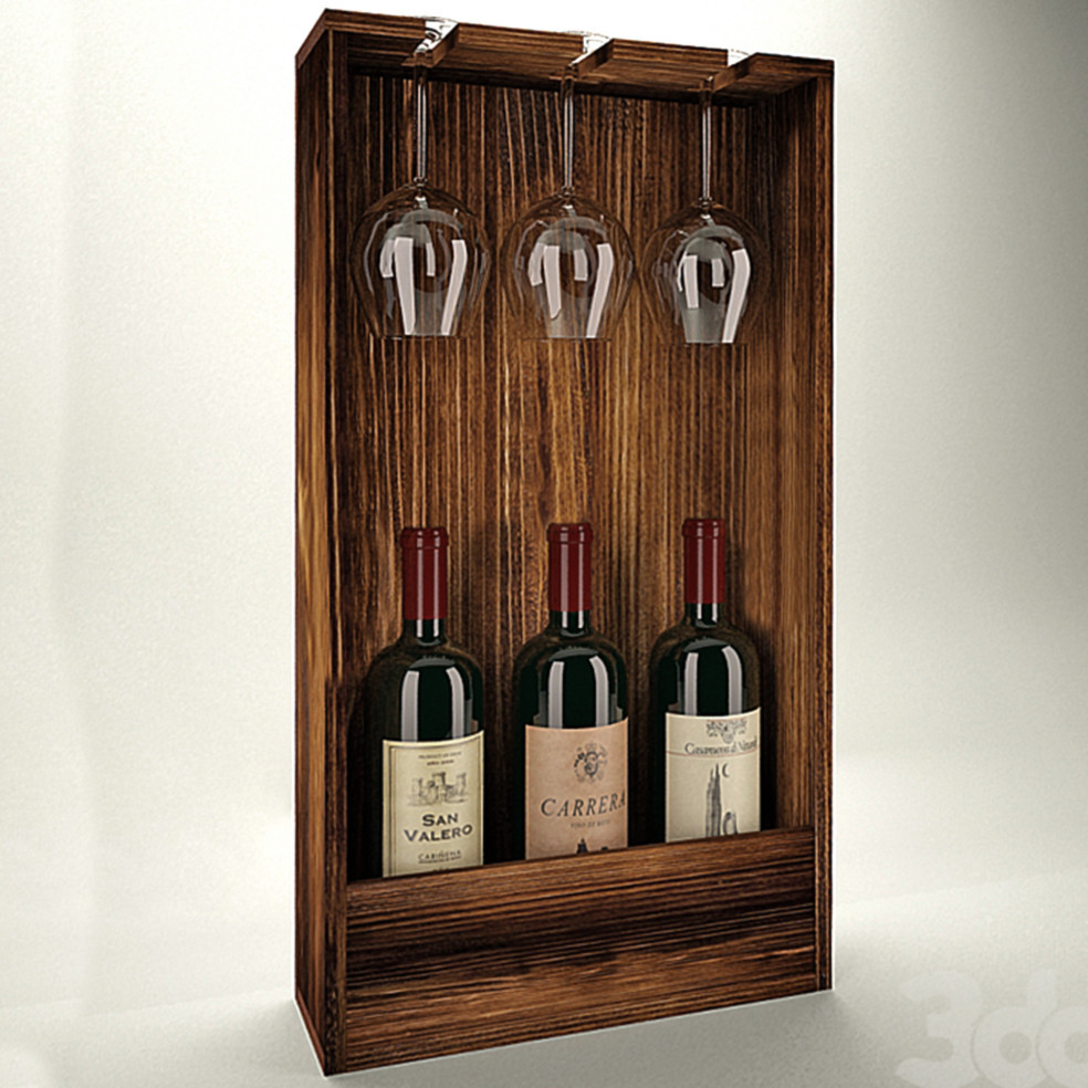 Настенная винная полка 