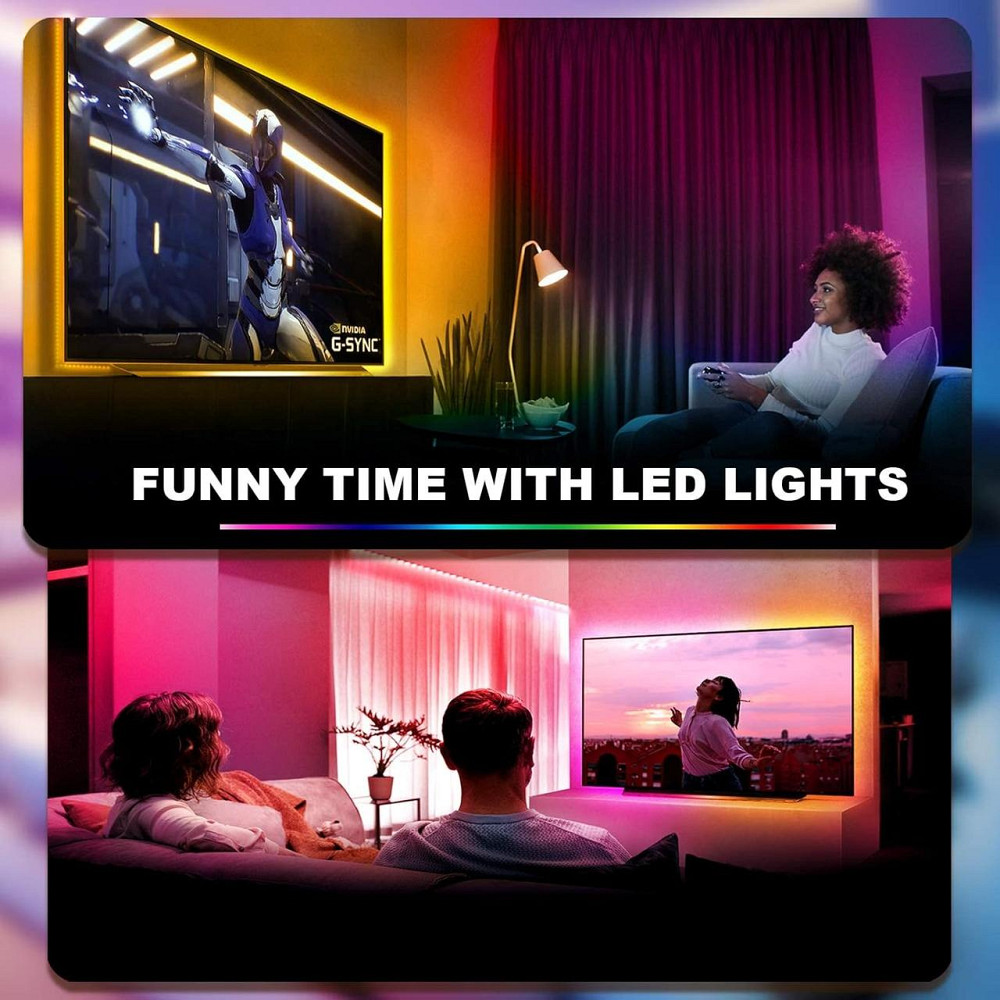 LED-лента Phopollo RGB 7,5 м: многоцветная лента с пультом ДУ и 44 режимами, 12В Киев - изображение 16