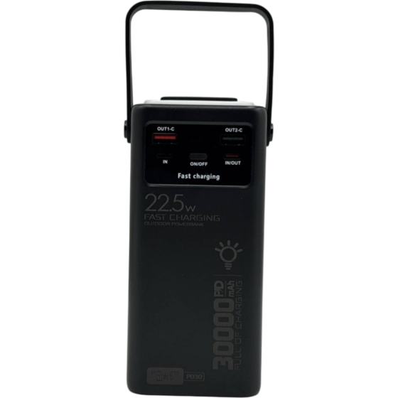 Повербанк Power Way PD-30 30 000 mAh PD 20W + QC 22.5W Чёрный Днепр