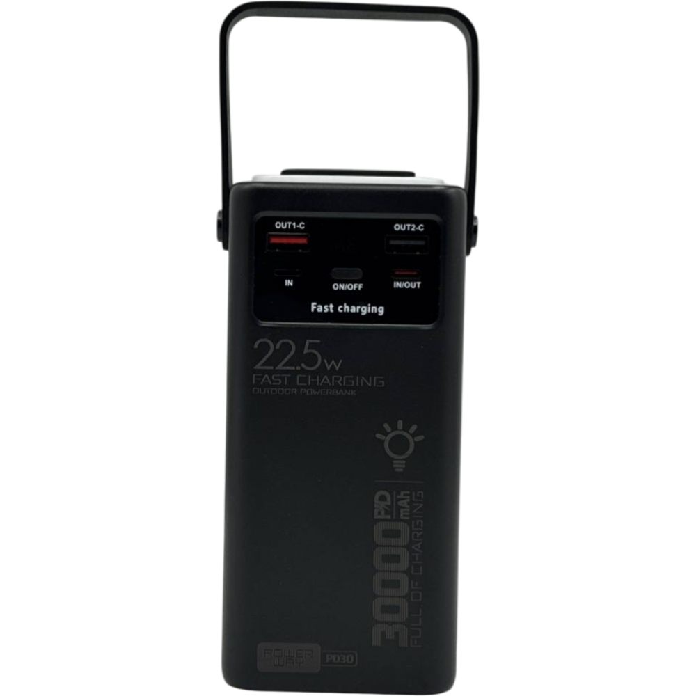 Повербанк Power Way PD-30 30 000 mAh PD 20W + QC 22.5W Чёрный Днепр - изображение 4