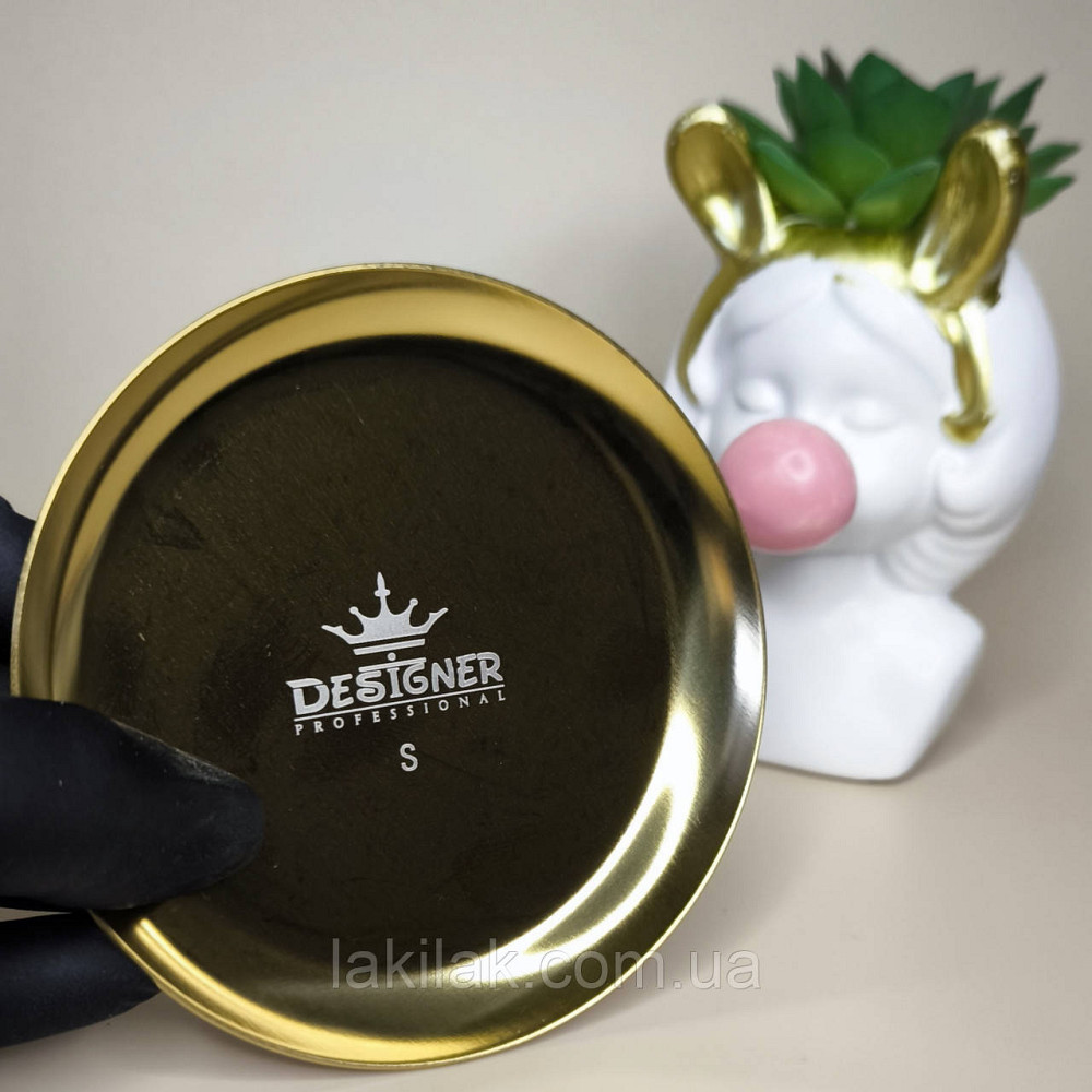 Лоток круглий для фрез Designer (діаметр 10cм) колір золото Херсон - изображение 1