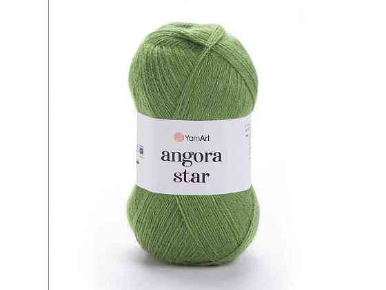 Пряжа Angora Star зелений 80% акрил 20% вовна 500м 100г 5шт/уп 098 ТМ YarnArt Киев