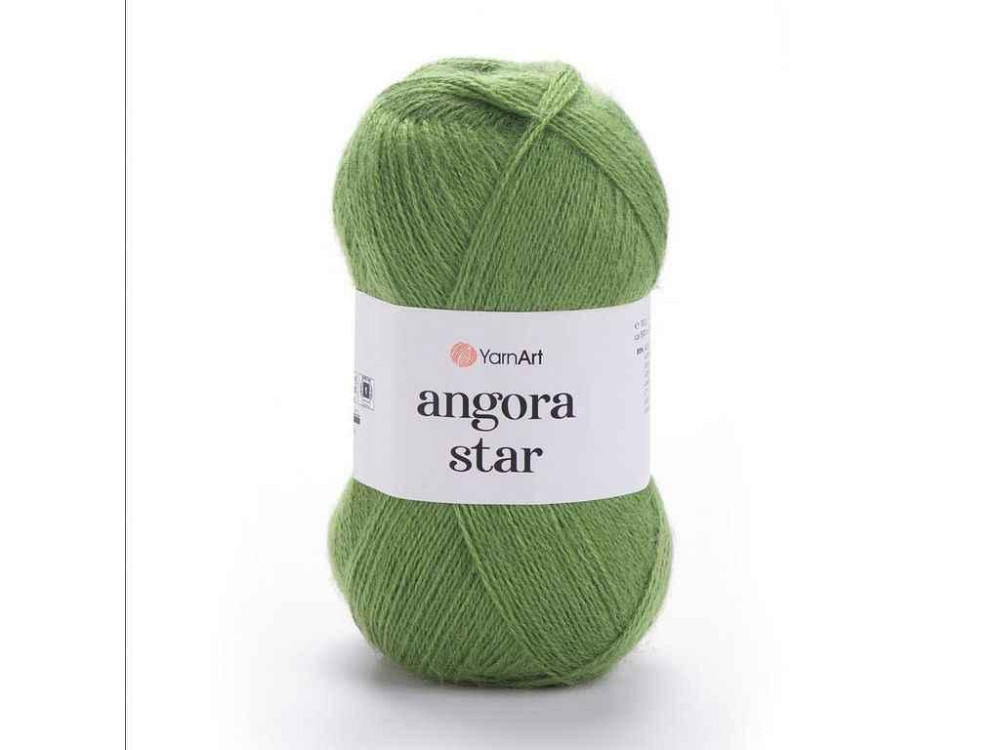 Пряжа Angora Star зелений 80% акрил 20% вовна 500м 100г 5шт/уп 098 ТМ YarnArt Киев - изображение 1