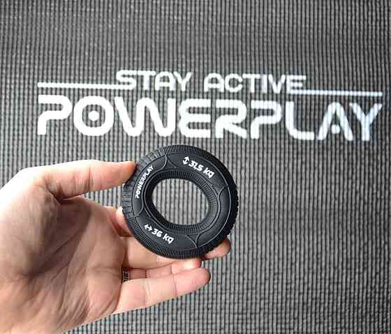 Эспандер кистевой силиконовый PowerPlay PP-4330 Hand Grip Loops Hard 31.5-36 кг. Черный Киев