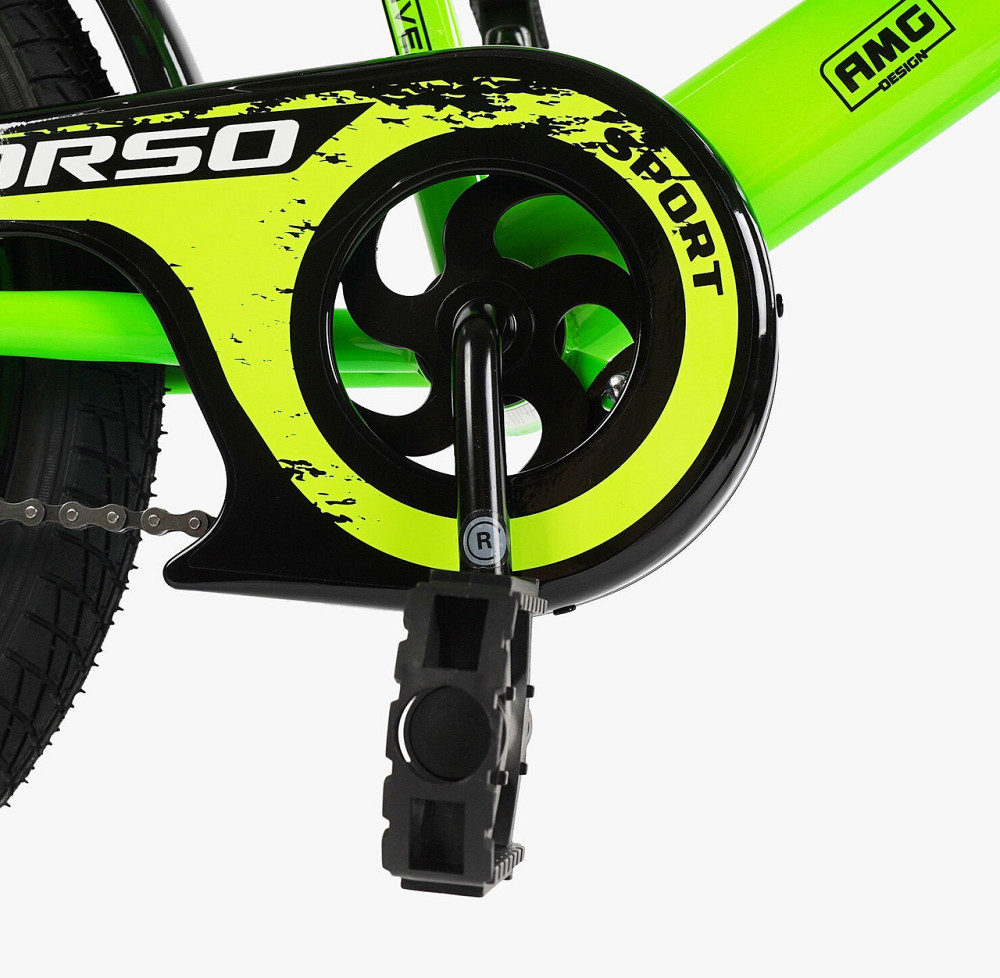 Велосипед 2-х колісний CORSO MAXIS 16 дюймів ручне гальмо додаткові колеса Салатовий (CL-16192) Чернігів - фото 5