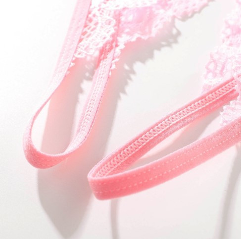 Стринги с дыркой розовые - размер универсальный, резинка тянется до 86см Киев - изображение 2