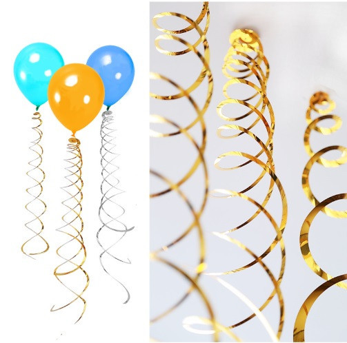 Дождик гирлянда 6 полосочек 70 см золотистый Киев - изображение 2