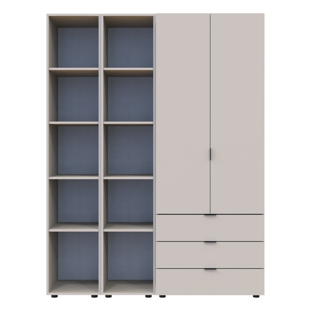 Комплект шкафов для одежды Doros Гелар (3 шт.) 153,9х49,5х203,4 см Кашемир (DRS-011244) Львов - изображение 7