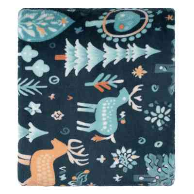 Плед Ardesto Christmas Flannel 160х200см, 100% полиэстер, олени, зеленый (ART0127PB) Винница