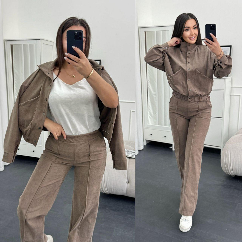 Женский стильный повседневный костюм двойка бомбер+брюки Одесса - изображение 7