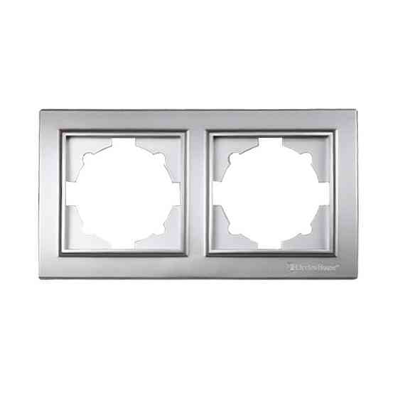 Рамка двухместная, Enzo серебряный камень Днепр