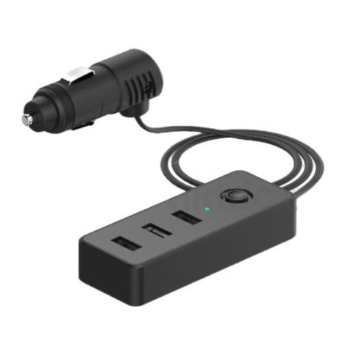 Автомобильное зарядное устройство VOIN C-4416 с 3 USB портами, 12/24В на 5В 2,4А + 2x1А, кабель 1м Харьков - изображение 3