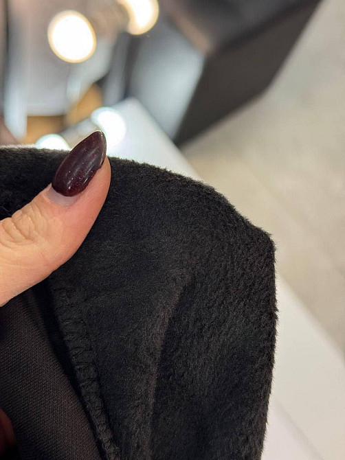 Женское теплое худи с вырезом коттоновый трикотаж на меху Черный, 50/52 Одесса - изображение 2