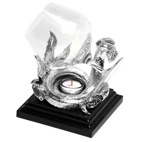 Келих з підігрівом для коньяку “Snake ” богемське скло, на підставці 15х15х18 см Рівне