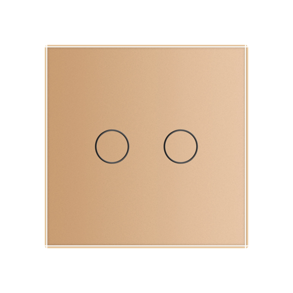 Комплект бездротовий сенсорний вимикач з реле 2 канали Livolo золотий скло (VL-XR008-A/FC2Z2-2G) Коломыя - изображение 5