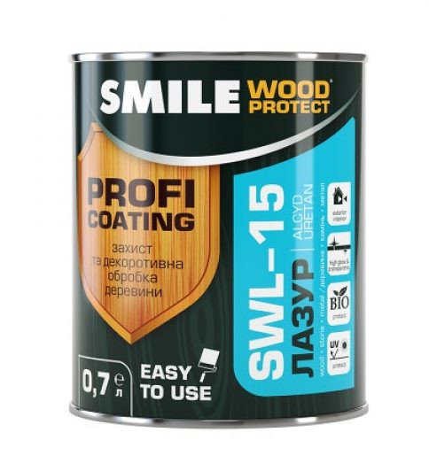 Лазурь SMILE Universal SWL-15, алкідний модифікований уретаном, глянсовий палісандр 0,75 л Київ - фото 1