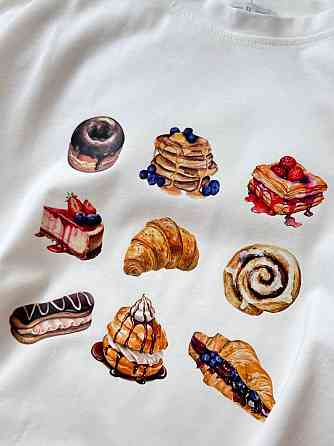 Жіноча стильна оверсайзсфутболка з принтом кулір, 100% бавовна Одеса