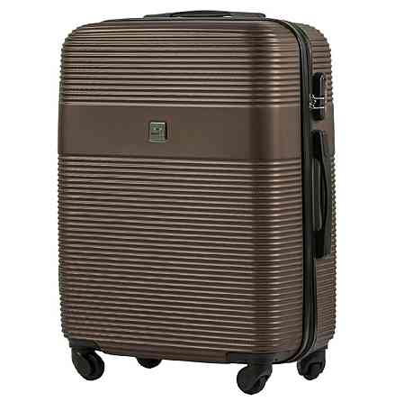 Валіза пластикова WINGS 5398  мала 55 см коричнева Київ