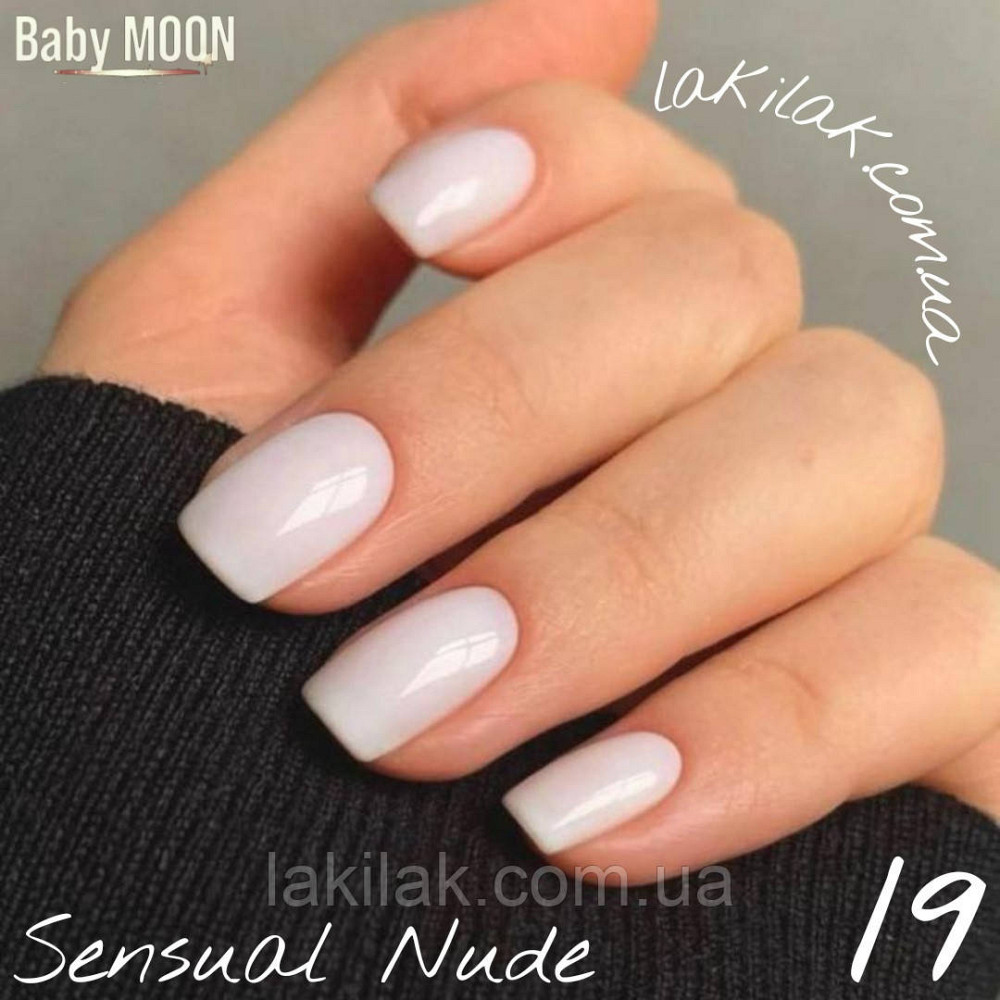 Гель-лак BABY MOON Sensual Nude №19 білий напівпрозорий, 6 мл Херсон - фото 1