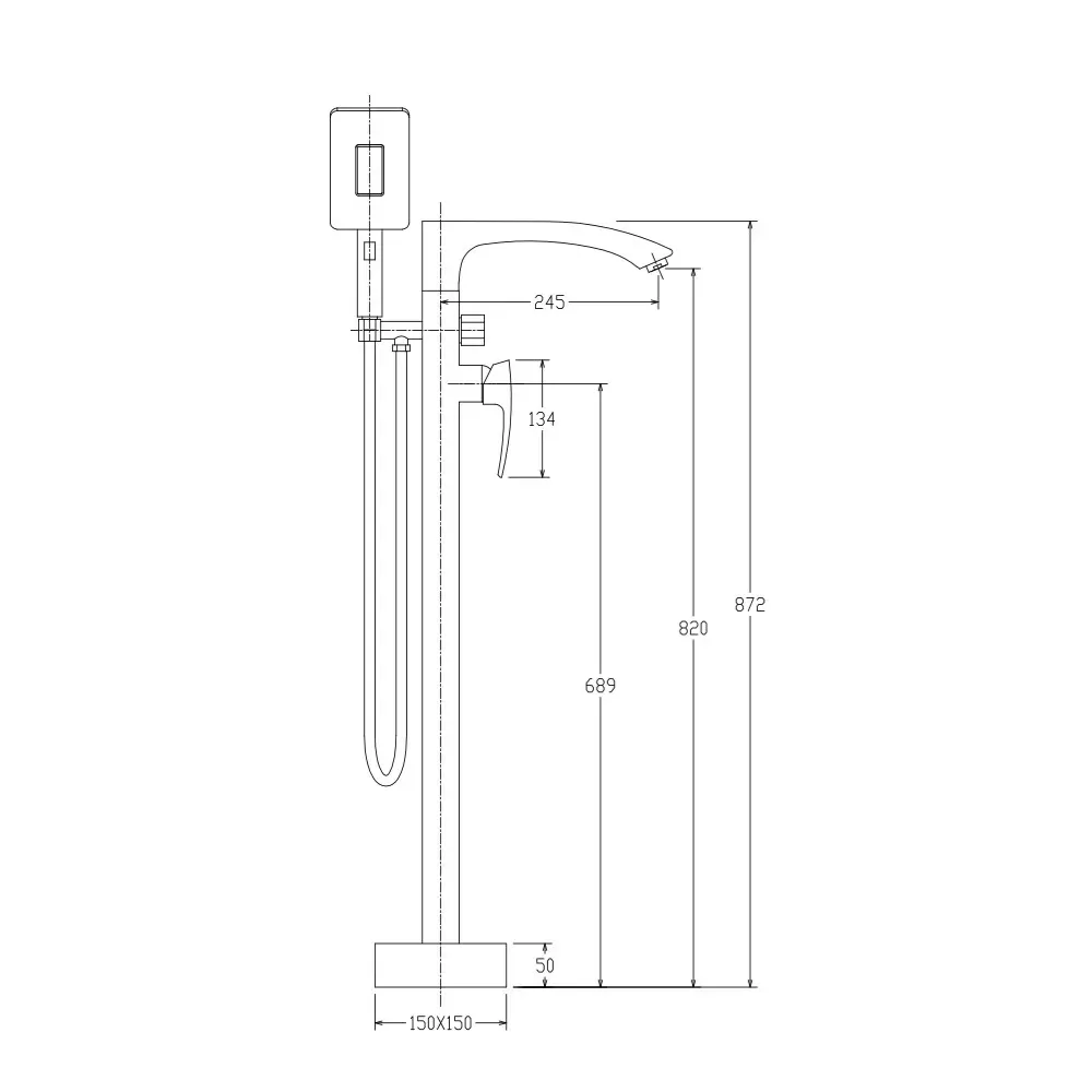 Змішувач для ванни на підлогу GAPPO Jacob G3007-8 білий/хром Київ - фото 10
