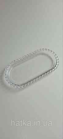 Тарілка овальна/Таця24,5 х 13 х 2,5 см (Olens) Прозоре Серце 01-030 Київ