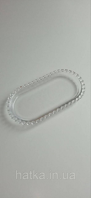 Тарілка овальна/Таця24,5 х 13 х 2,5 см (Olens) Прозоре Серце 01-030 Київ - фото 2