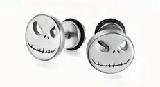Серьги-пусеты Джек Скеллингтон «Кошмар перед Рождеством» – титановая сталь, готические унисекс серьги, украшен Киев - изображение 3