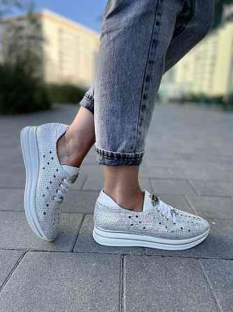 Liya Кросівки жіночі LIYA 106 срібні (весна-літо, шкіра натуральна) (3304) лише 39р. Коломия