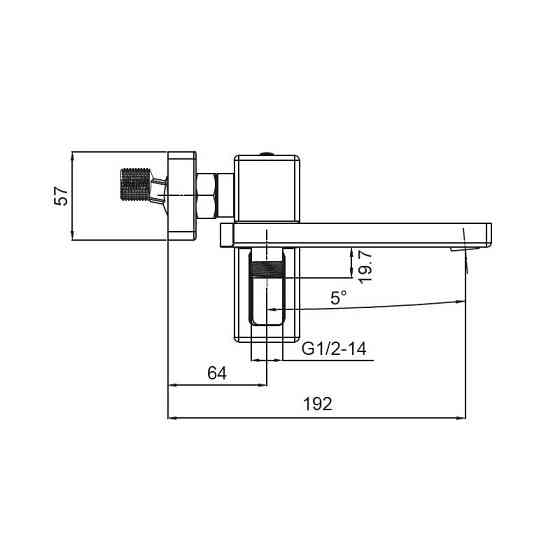 Змішувач для ванни з коротким виливом Koer KB-41009-01    ( KR3502 ) 28733 Харків