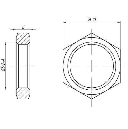 Контргайка 1/2″В латунна LG331L OPTIMUM (000030963) Київ
