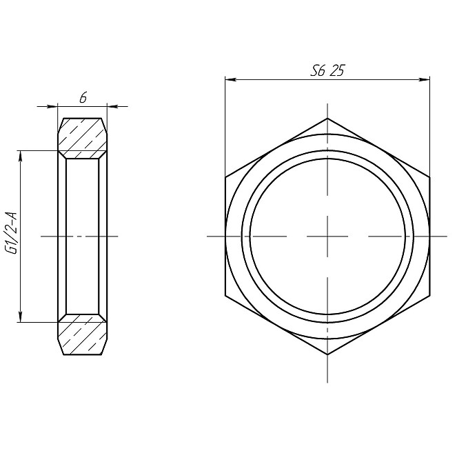 Контргайка 1/2″В латунна LG331L OPTIMUM (000030963) Київ - фото 3
