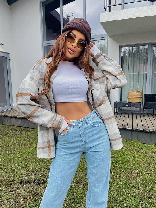 Женские голубые джинсы трубы-палаццо коттон 100% Голубой, 36 Одесса - изображение 3