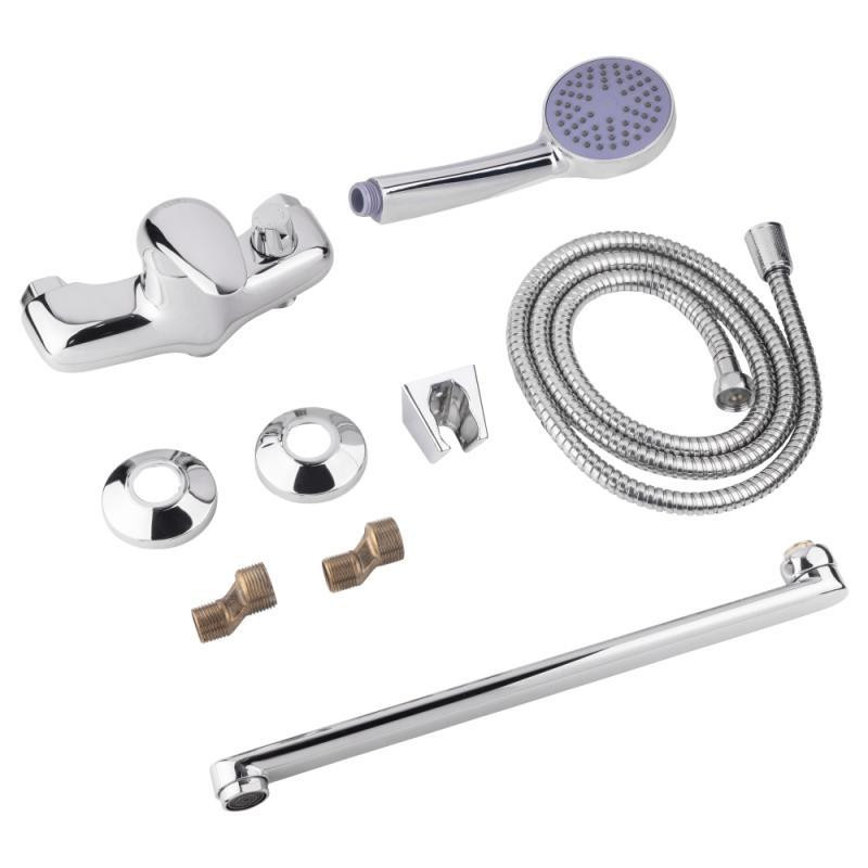 Змішувач для ванни Lidz (CRM) 43 79 005-1 New з душовим гарнітуром (LIDZCRM233900503) Київ - фото 6